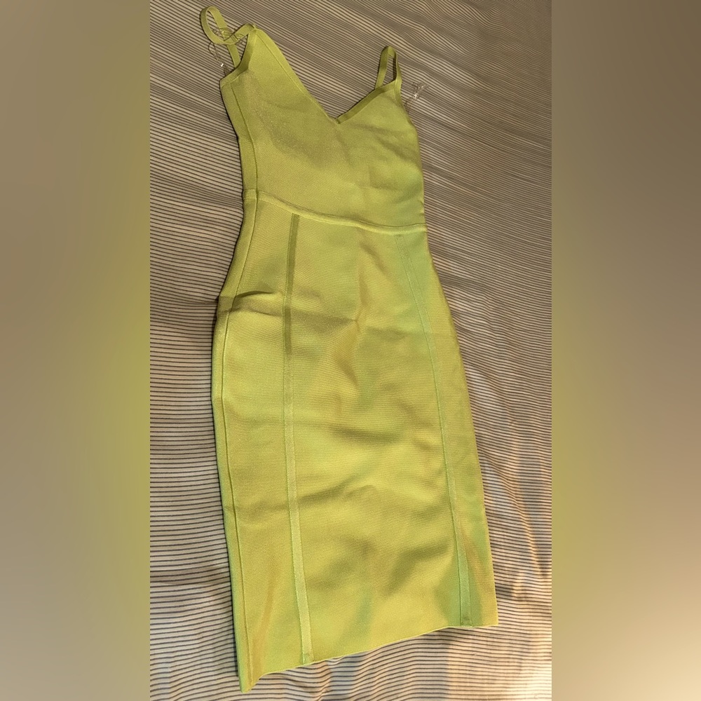 Lime green bandage dress size small